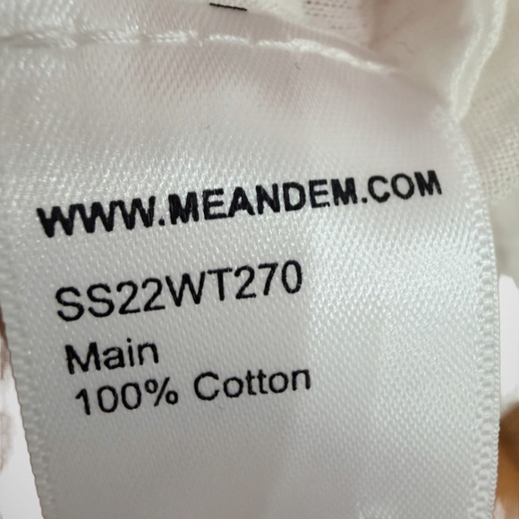 ME+EM White Cotton Tie Neck Button Down Blouse New with Tags US size 12 - Picture 2 of 10